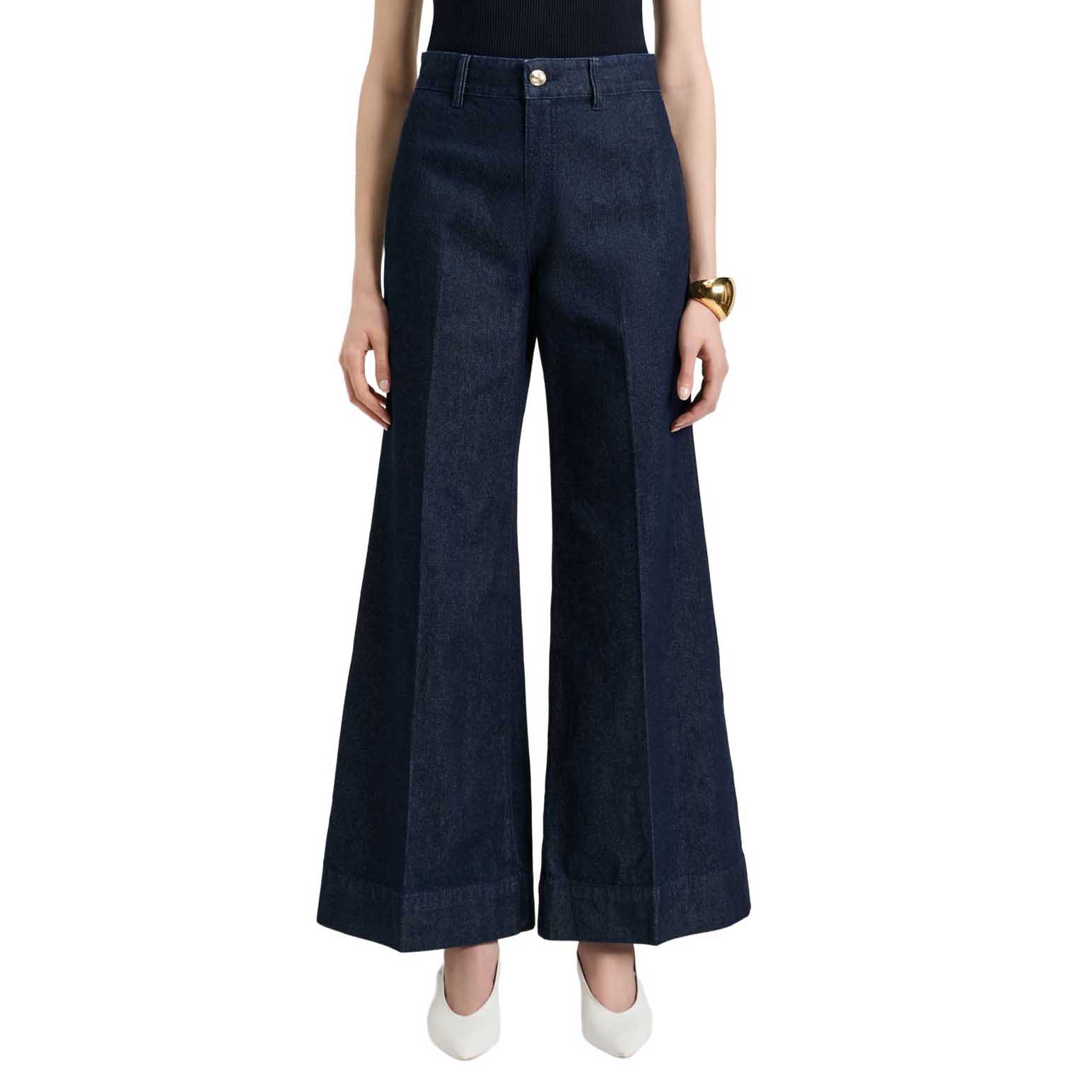 Veronika Maine Dark Indigo Flared Jean